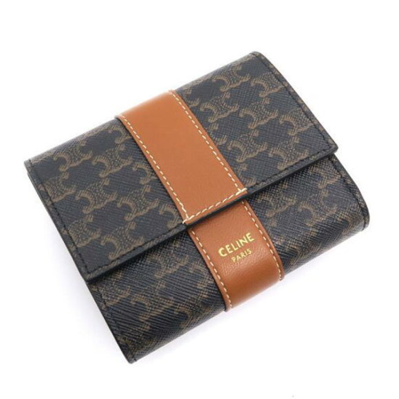 Celine Trifold Triomphe Canvas Wallet A - Picture 1 of 9